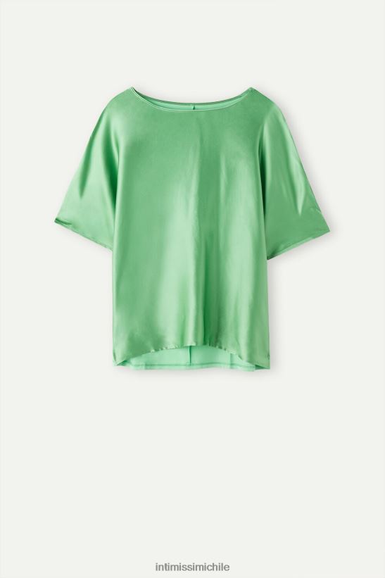 Intimissimi top de seda y modal de manga corta mujer 218j-manzana menta vestir L4BXFJ1315