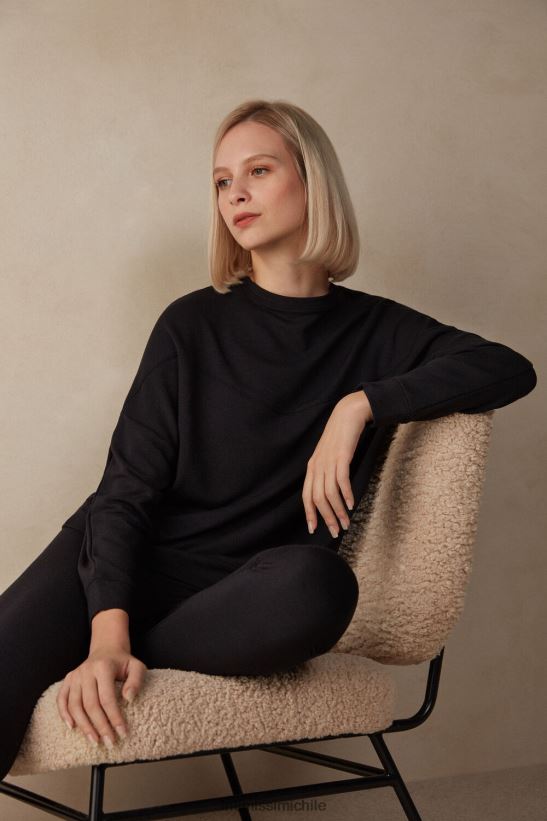 Intimissimi jersey de felpa de modal y cashmere con cuello redondo mujer 019-negro vestir L4BXFJ1342