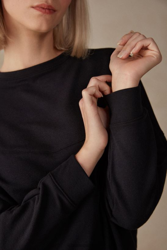 Intimissimi jersey de felpa de modal y cashmere con cuello redondo mujer 019-negro vestir L4BXFJ1342