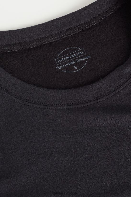 Intimissimi jersey de felpa de modal y cashmere con cuello redondo mujer 019-negro vestir L4BXFJ1342