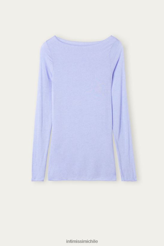 Intimissimi jersey ultraligero de cachemir y modal con cuello barco mujer 212j-lavanda dulce vestir L4BXFJ1333