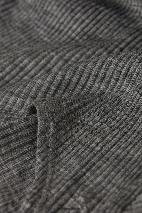 Intimissimi top max de lana y seda con cuello redondo y manga larga mujer 7481-mezcla gris aluminio vestir L4BXFJ1340