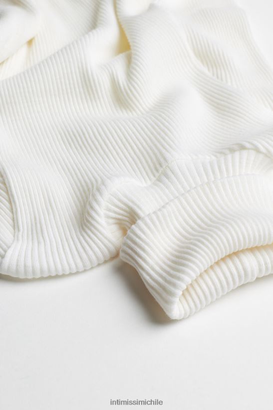 Intimissimi top tubular de manga larga y cuello alto de lana y seda mujer 2127-blanco polvo vestir L4BXFJ1446