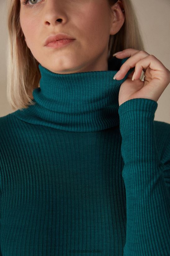 Intimissimi top tubular de manga larga y cuello alto de lana y seda mujer 4572-perenne vestir L4BXFJ1339