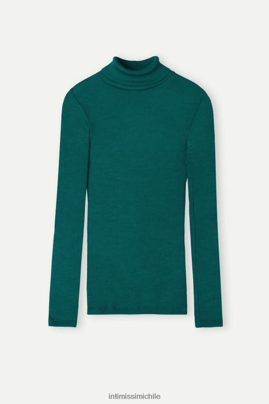 Intimissimi top tubular de manga larga y cuello alto de lana y seda mujer 4572-perenne vestir L4BXFJ1339