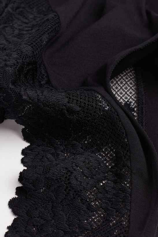 Intimissimi body con cuello en V y flores bonitas mujer 019-negro vestir L4BXFJ1376