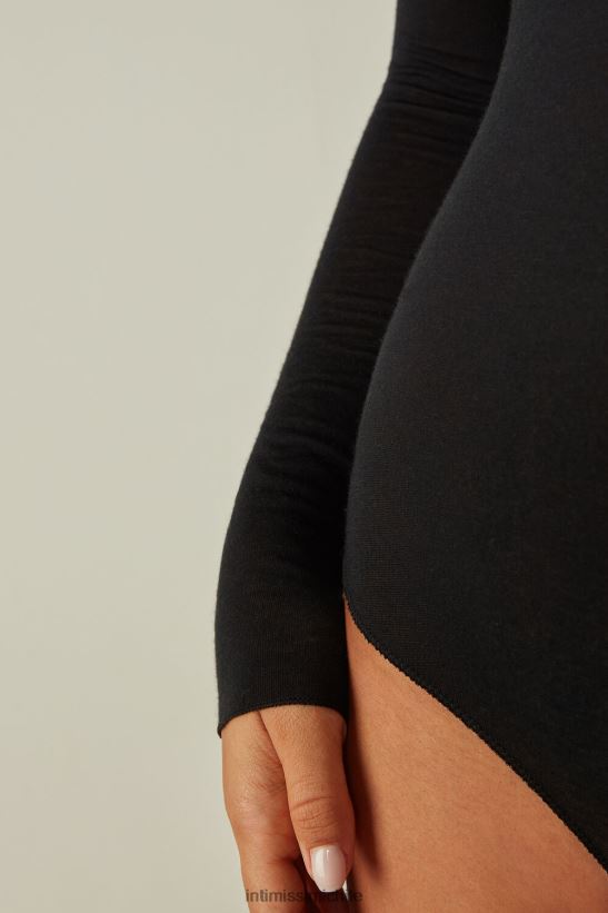 Intimissimi modal ultraligero con cuerpo de cachemir con cuello alto mujer 019-negro vestir L4BXFJ1378